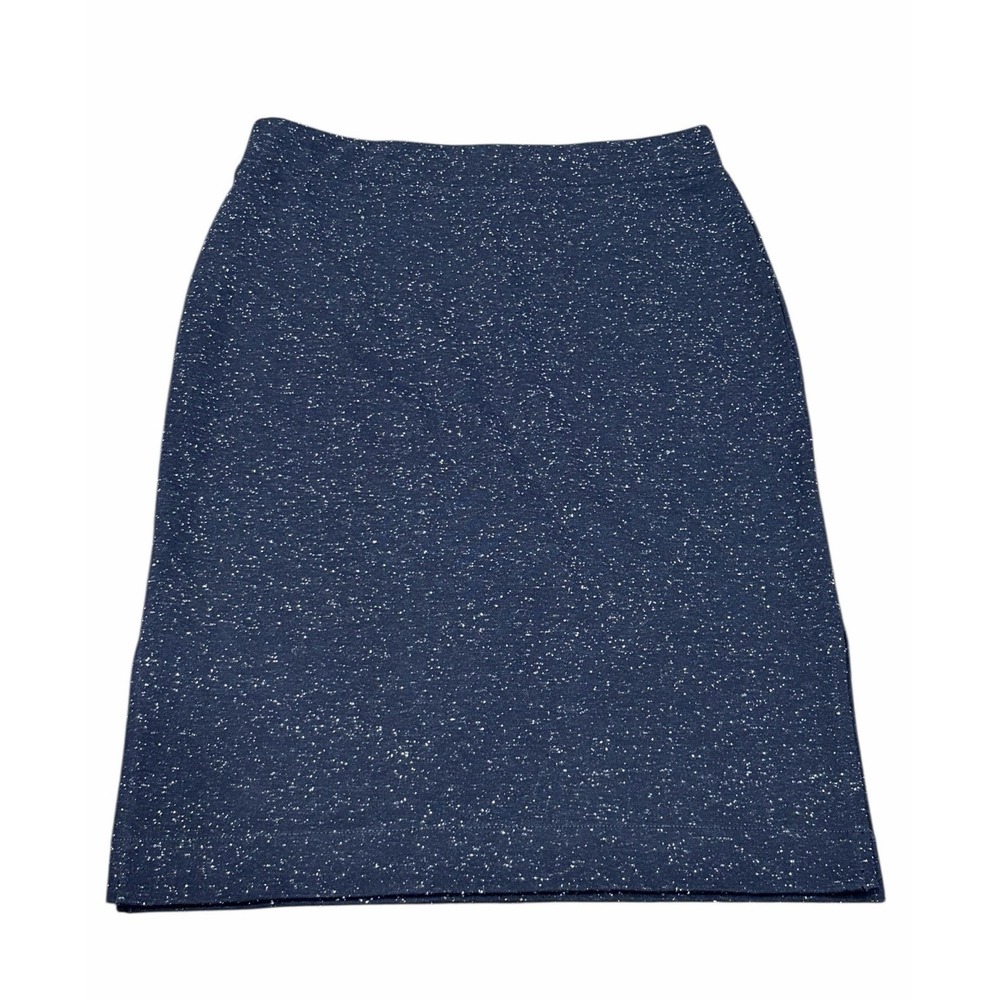 Madewell Pencil Skirt Column Side Slits Stretch Career Minimalists‎ Small Blue